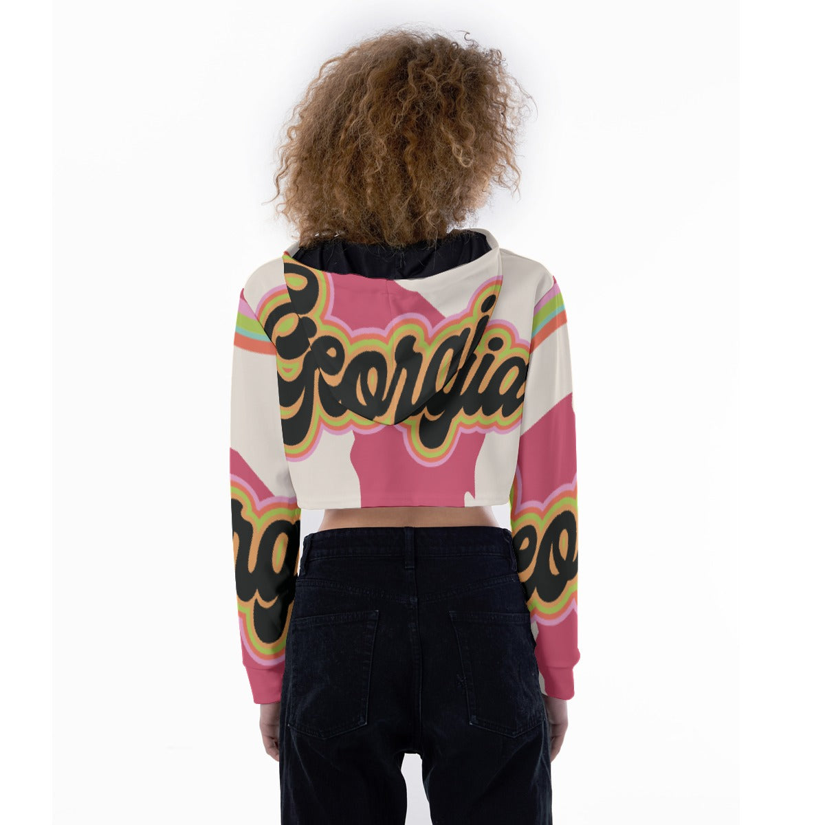 All-Over Print Women's Crop Top Hoodie