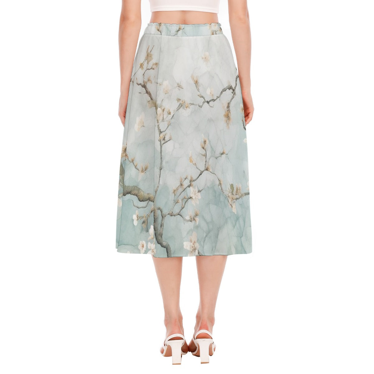 All-Over Print Women's Long Section Chiffon Skirt