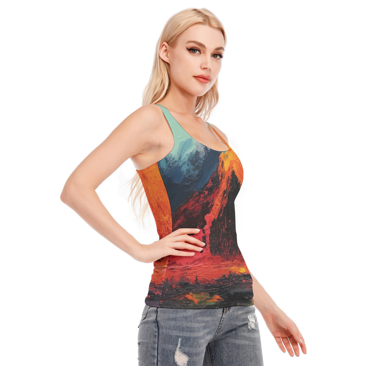 All-Over Print Women's Racer Vest | 190GSM Cotton
