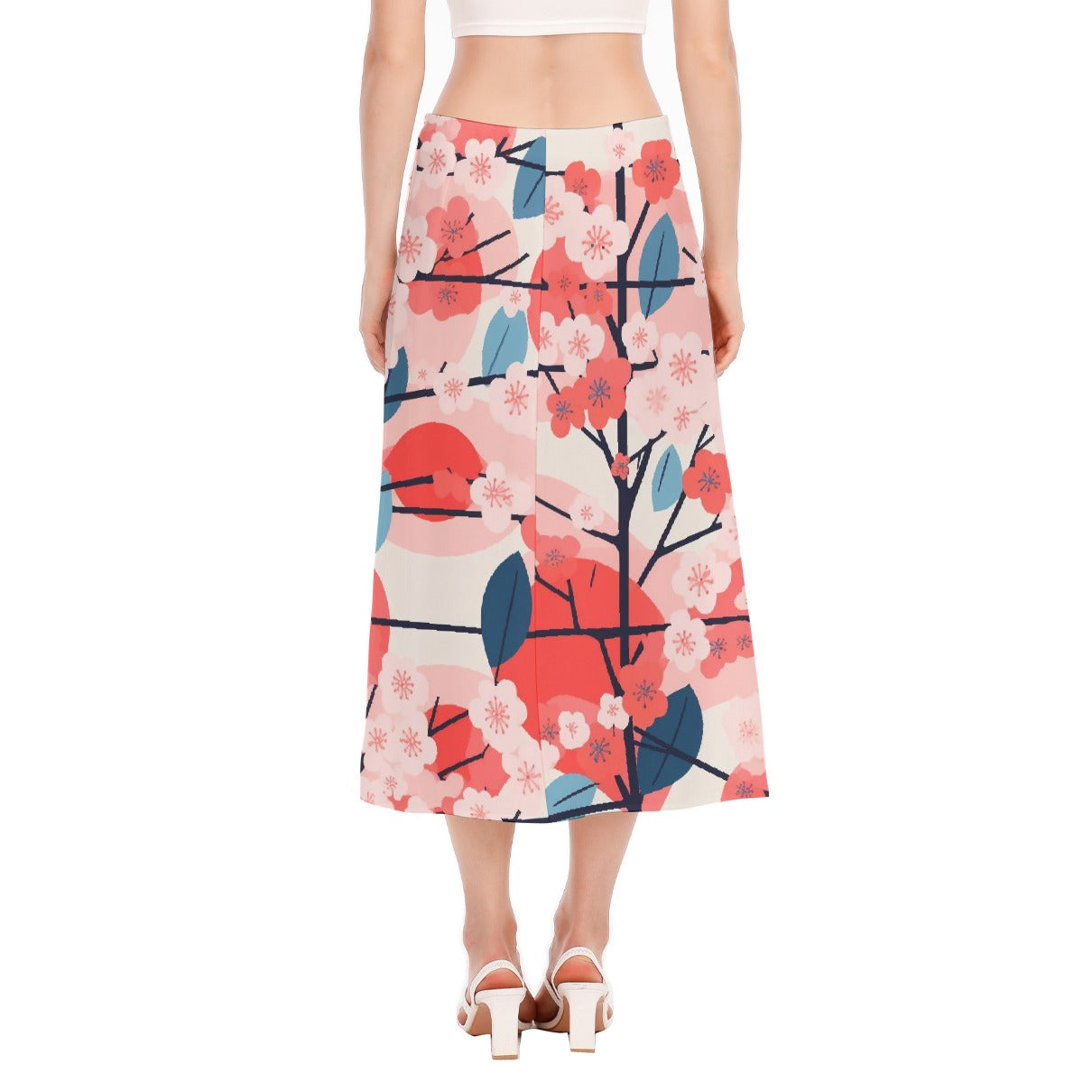 All-Over Print Women's High Slit Long Skirt