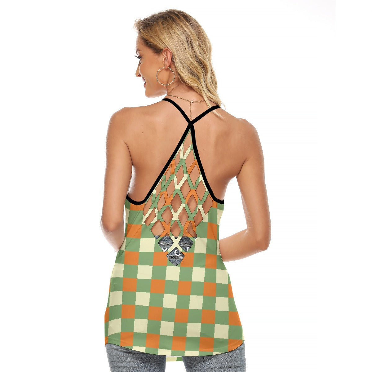 All-Over Print Women's Criss-Cross Open Back Tank Top