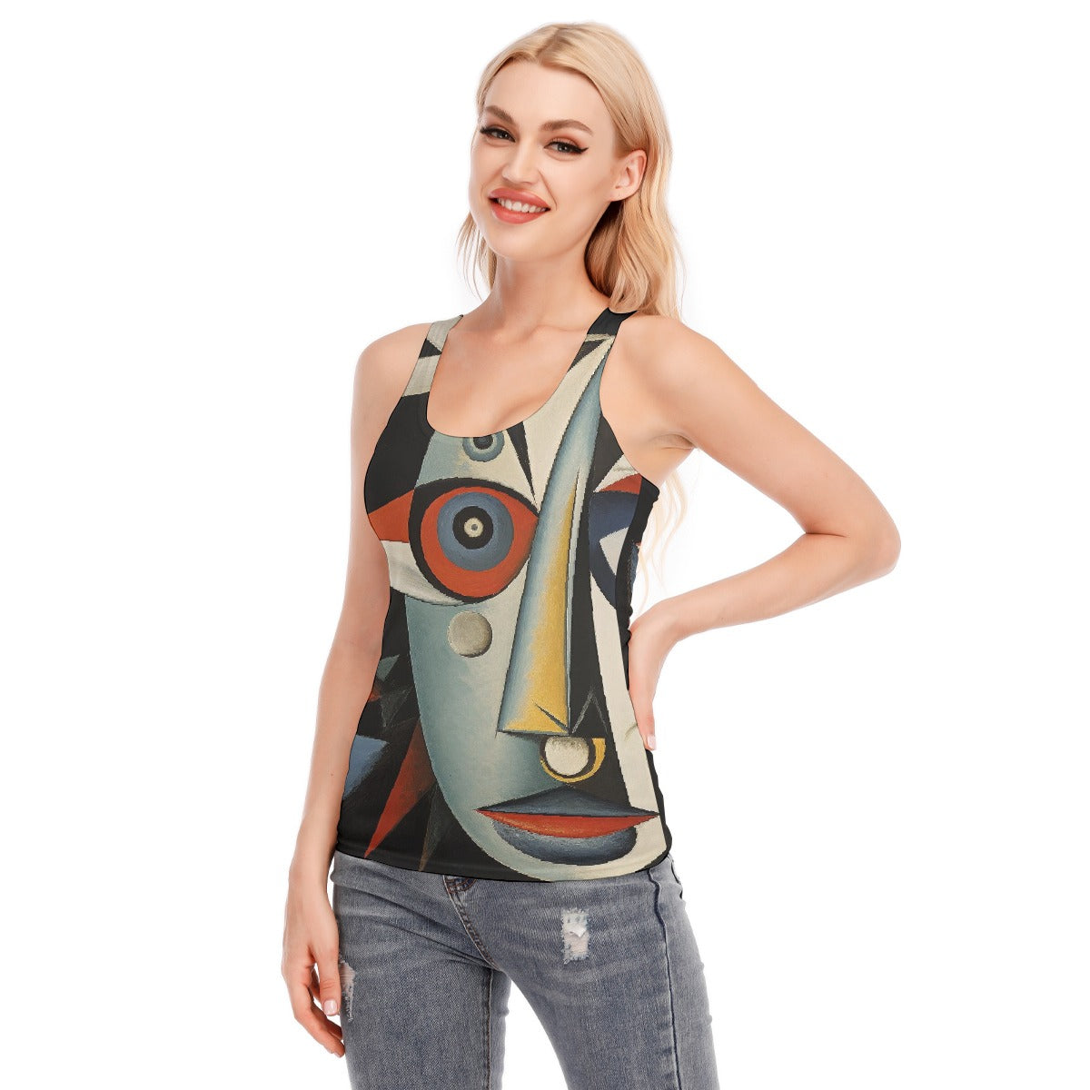 All-Over Print Women's Racer Vest | 190GSM Cotton