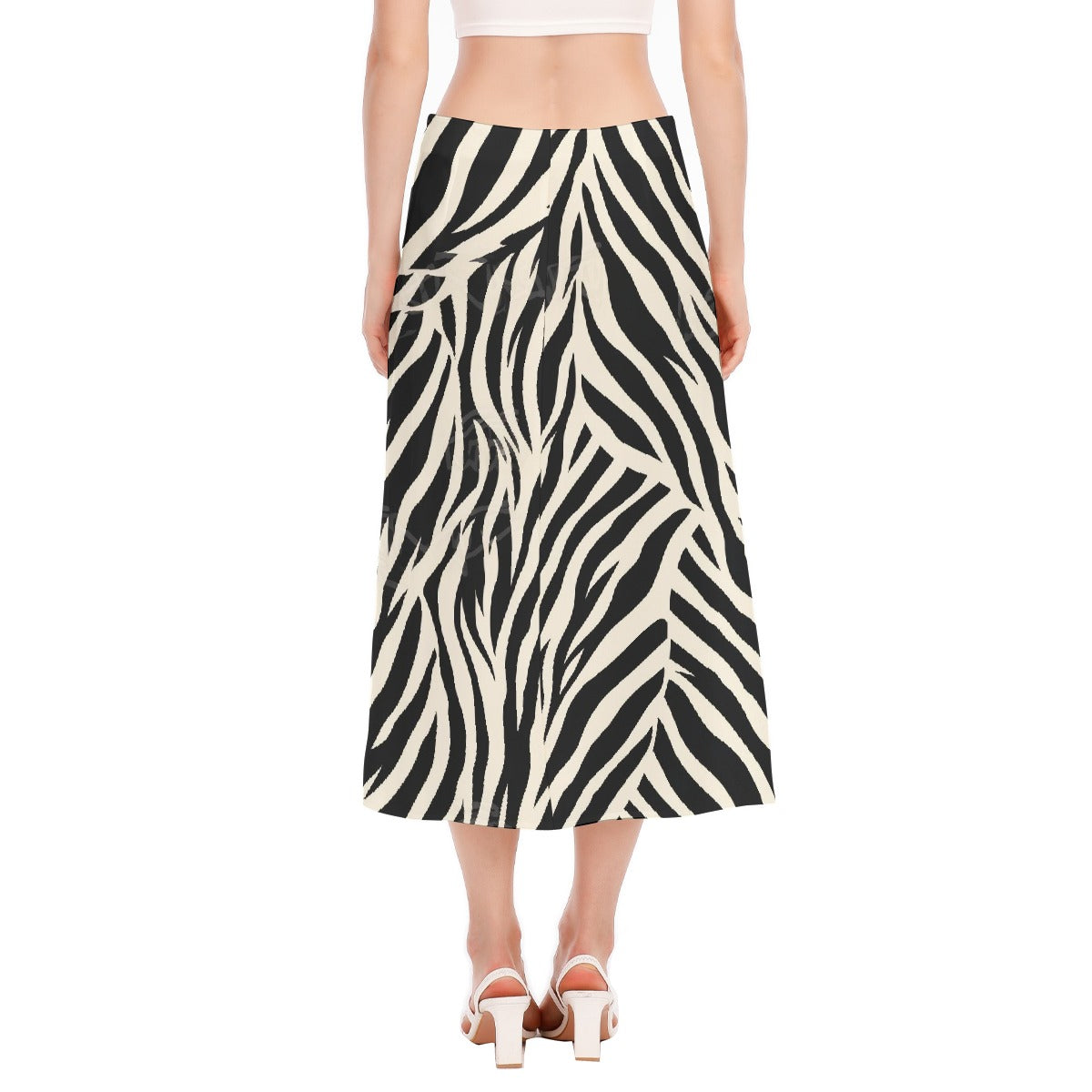 All-Over Print Women's High Slit Long Skirt