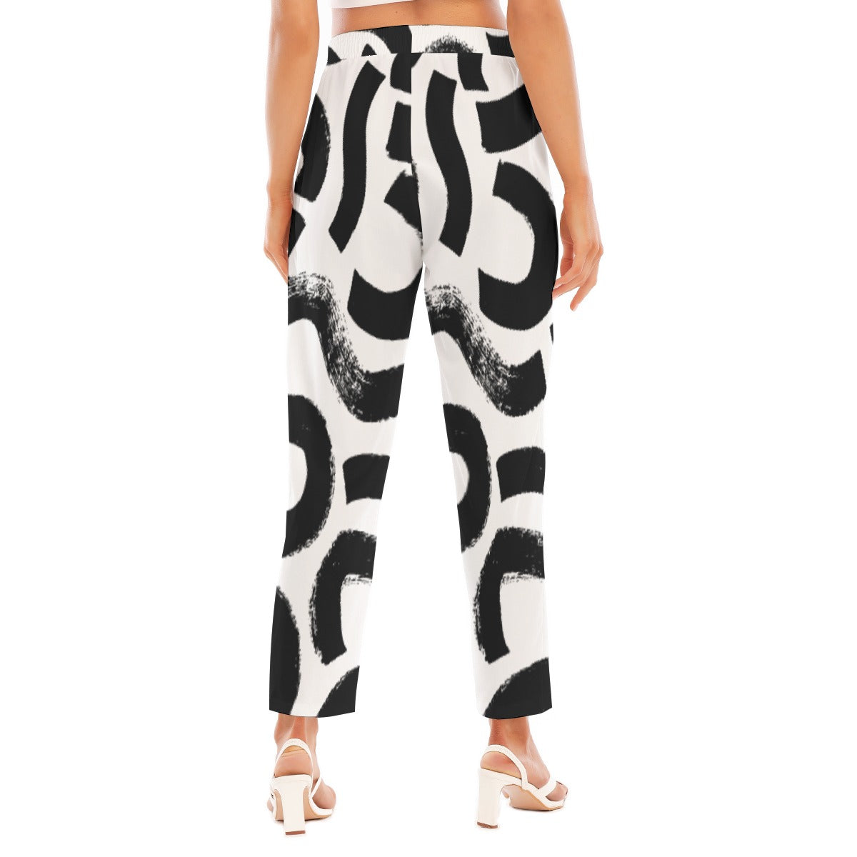 All-Over Print Women's Loose Straight-leg Pants