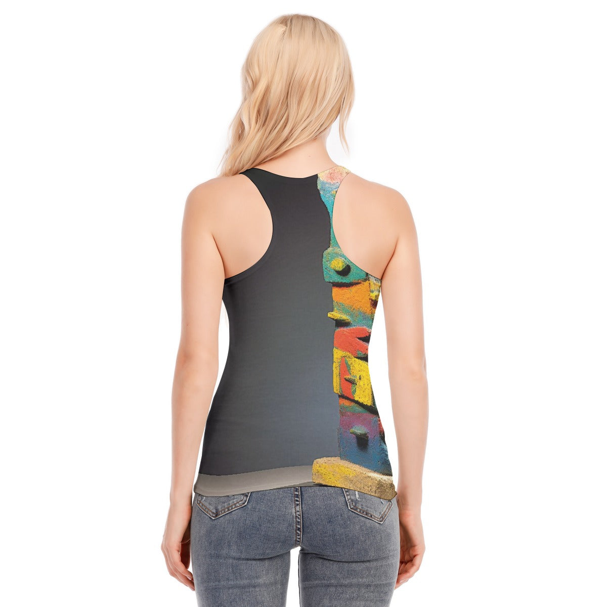 All-Over Print Women's Racer Vest | 190GSM Cotton