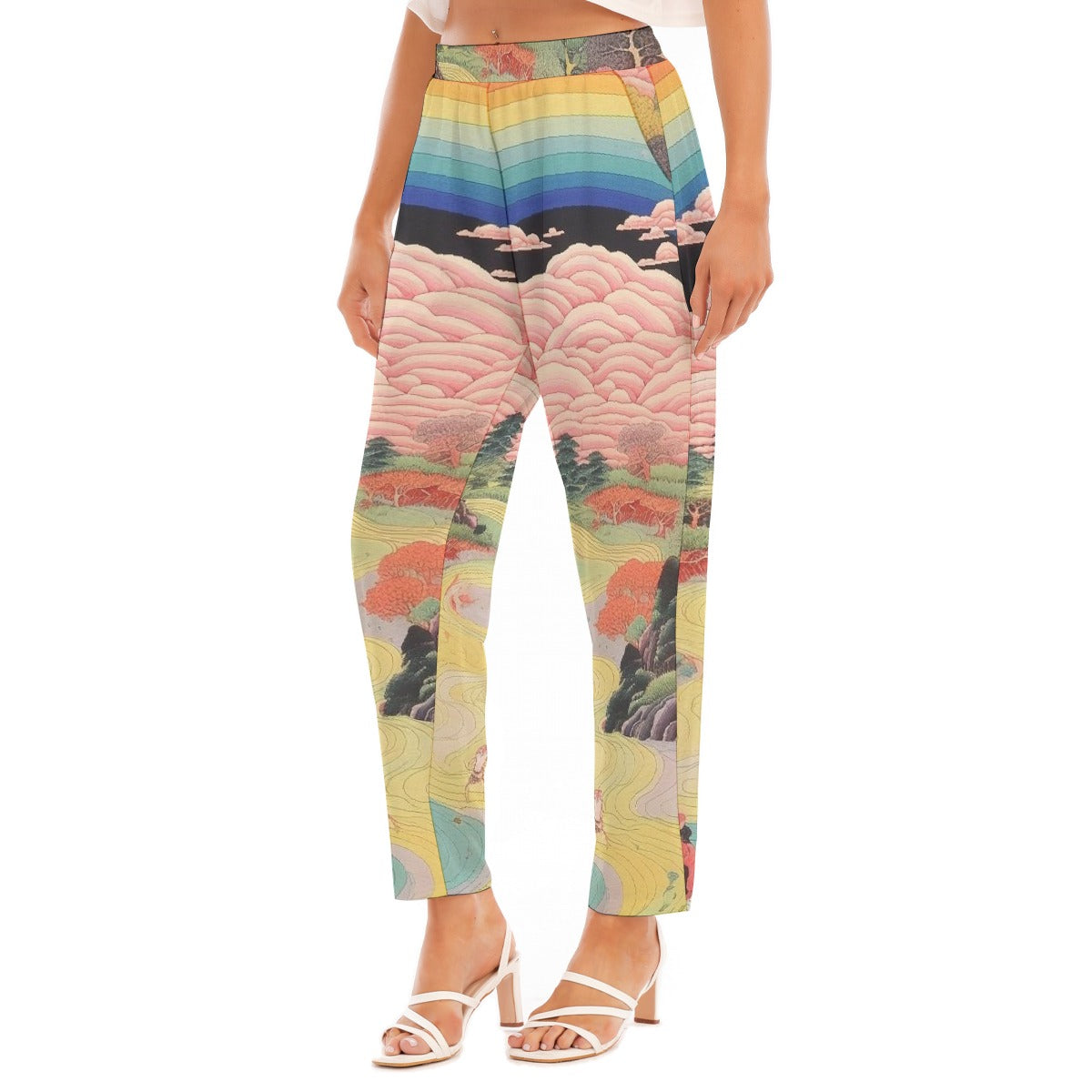 All-Over Print Women's Loose Straight-leg Pants