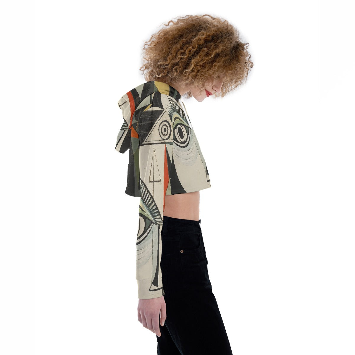 All-Over Print Women's Crop Top Hoodie