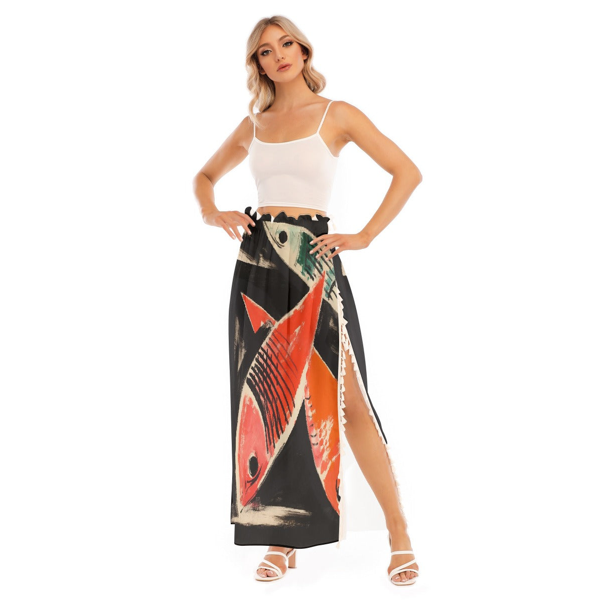 All-Over Print Women's Side Split Skirt