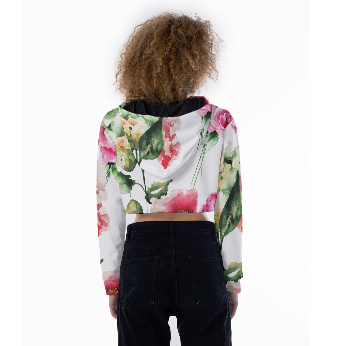 All-Over Print Women's Crop Top Hoodie