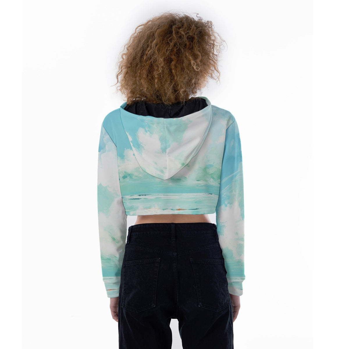 All-Over Print Women's Crop Top Hoodie