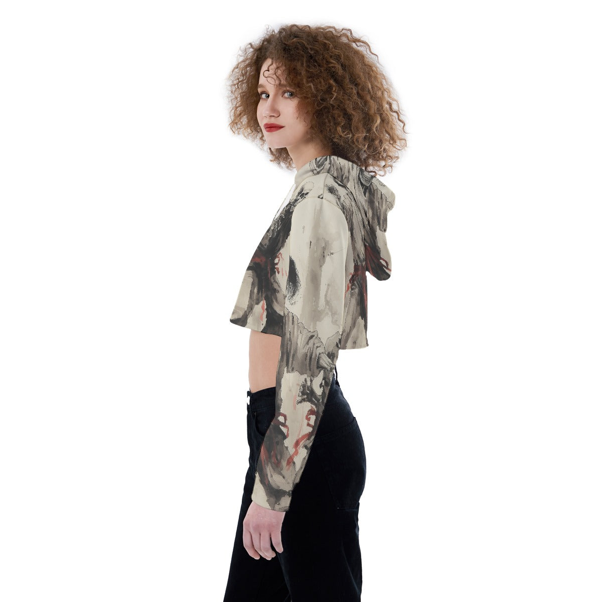 All-Over Print Women's Crop Top Hoodie