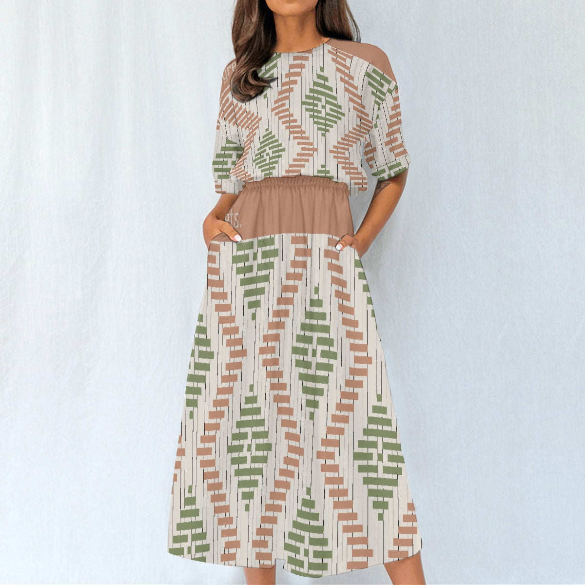 All-Over Print Women's Elastic Waist Dress