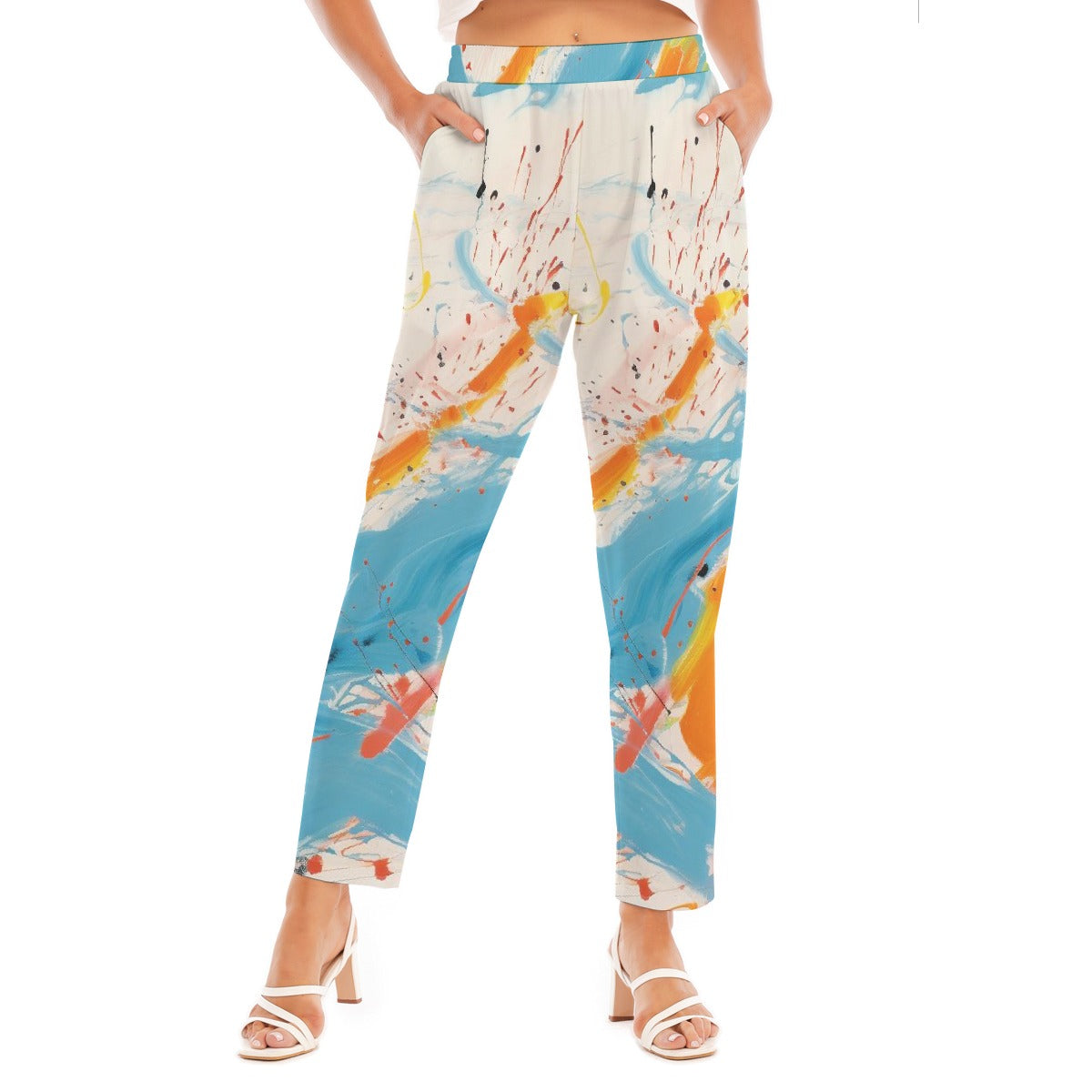 All-Over Print Women's Loose Straight-leg Pants