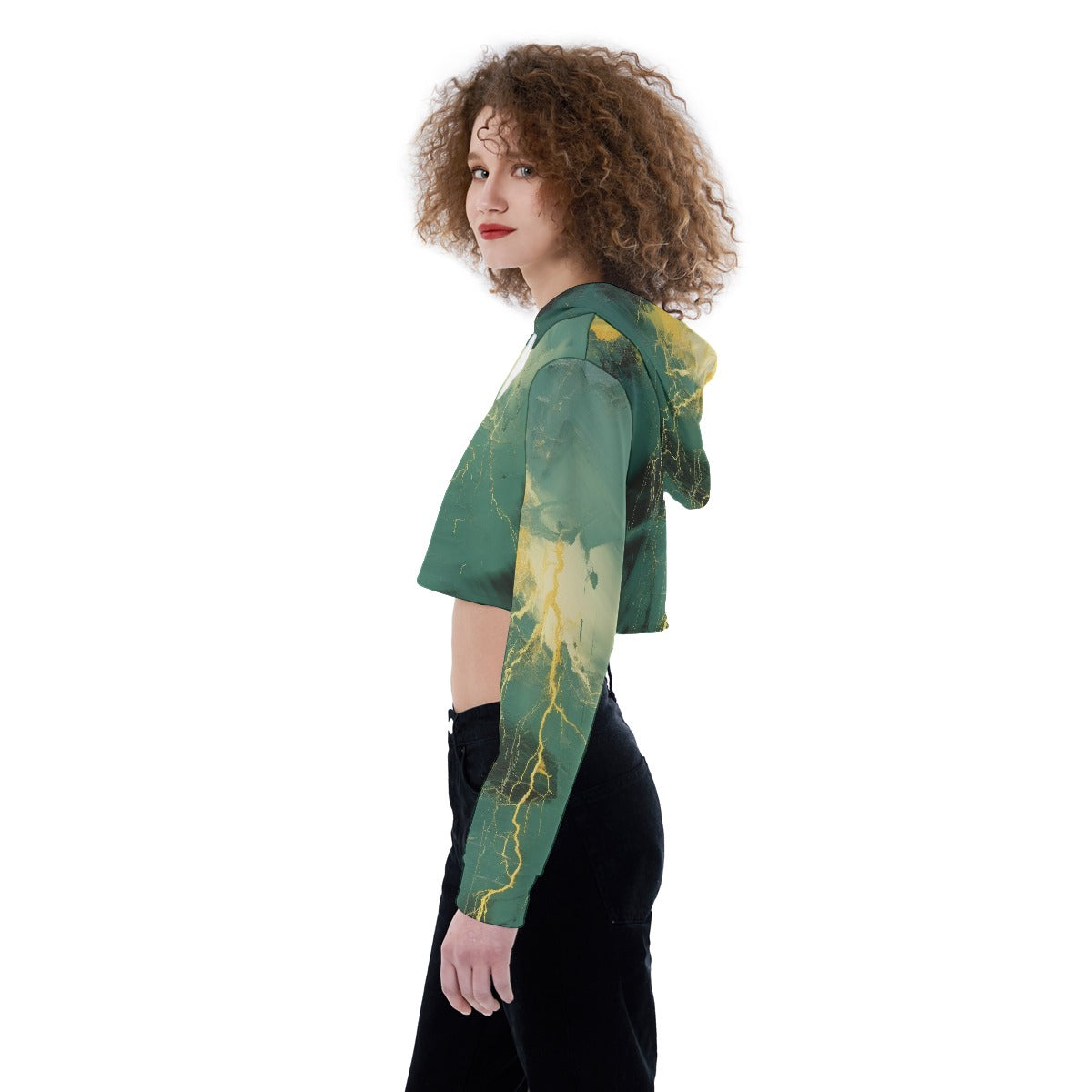 All-Over Print Women's Crop Top Hoodie
