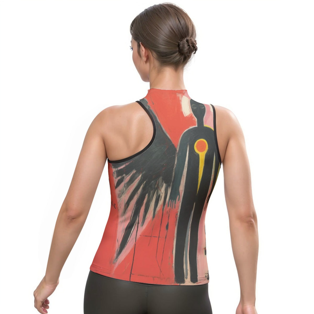 All-Over Print Women's Halter Sleeveless Asymmetrical Tank Top