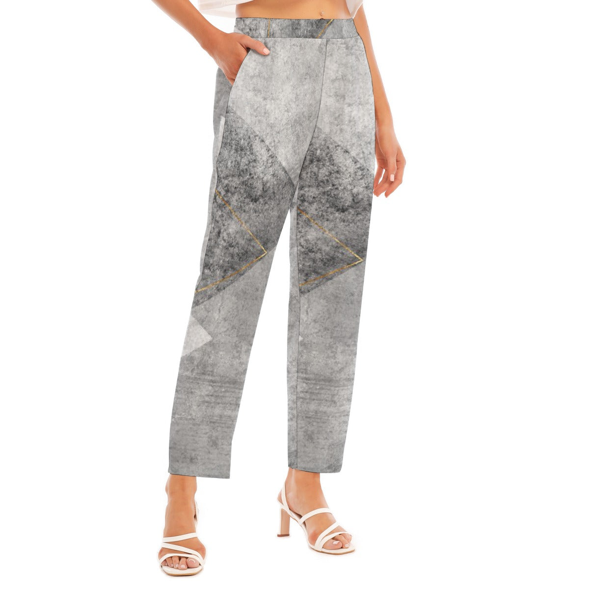 All-Over Print Women's Loose Straight-leg Pants