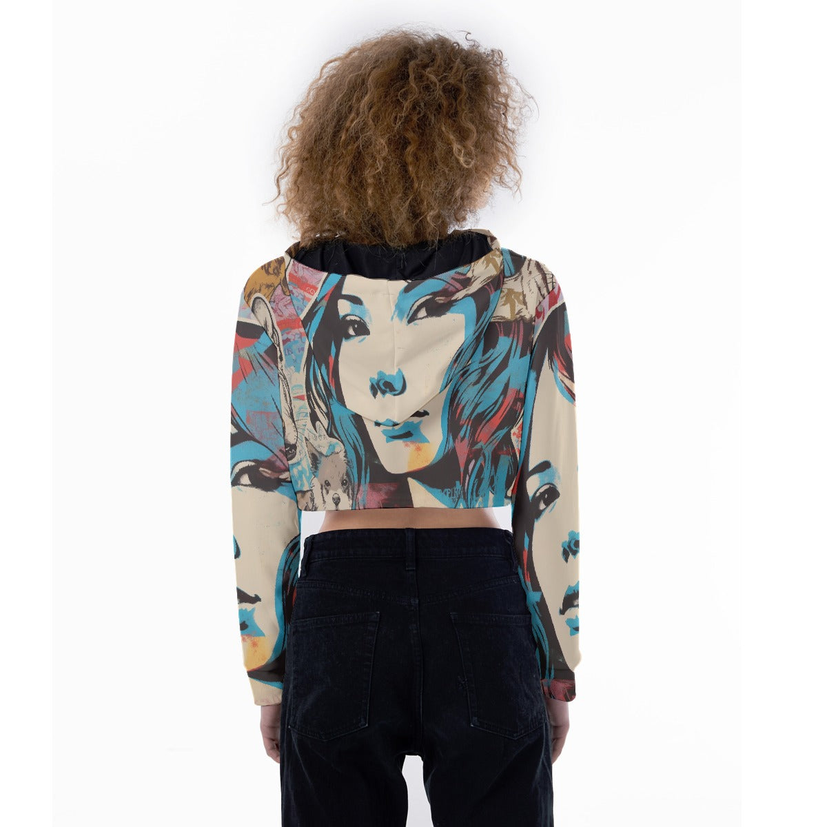 All-Over Print Women's Crop Top Hoodie