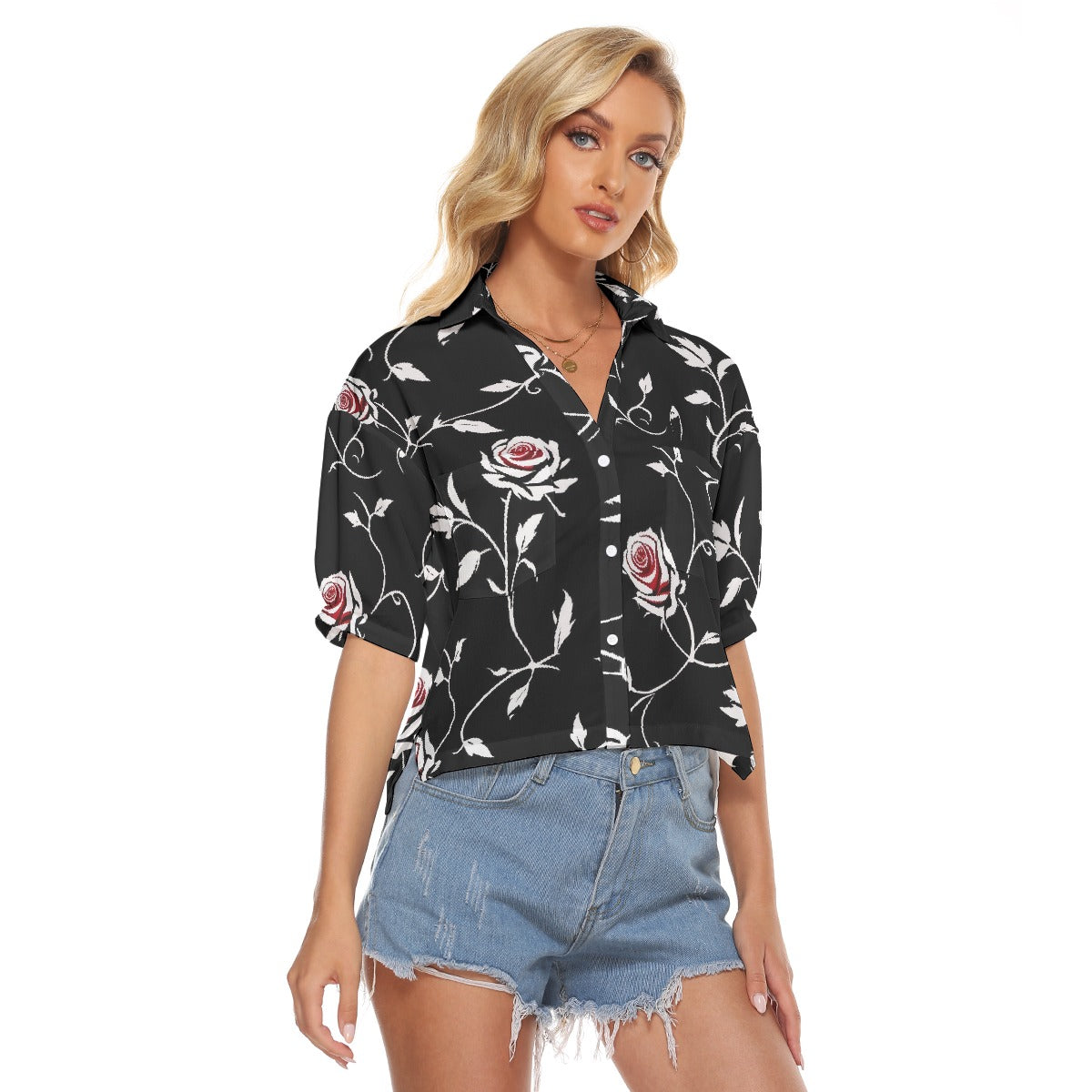 All-Over Print Women's V-neck Shirts