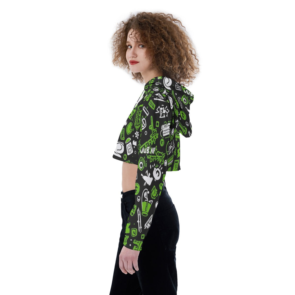 All-Over Print Women's Crop Top Hoodie