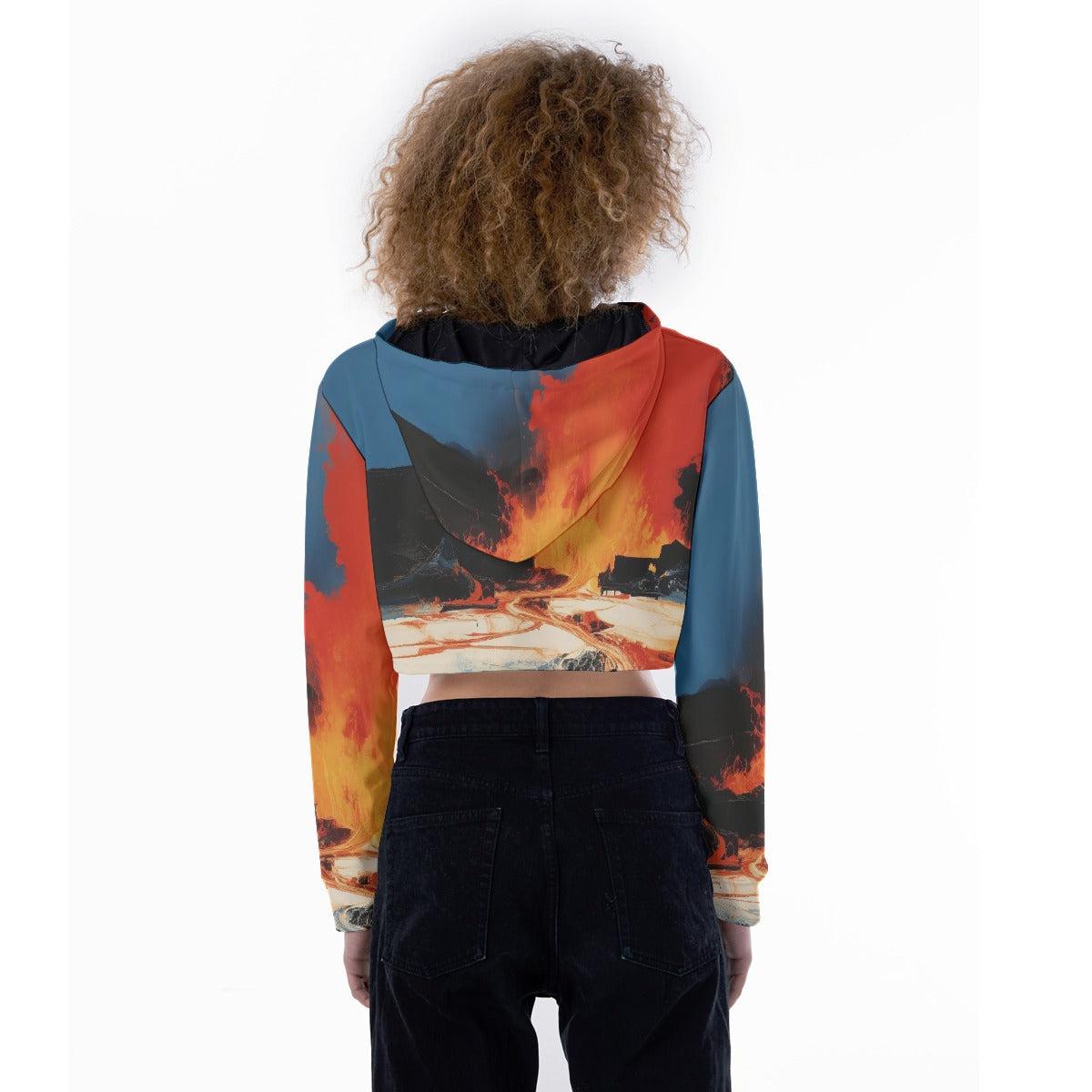 All-Over Print Women's Crop Top Hoodie