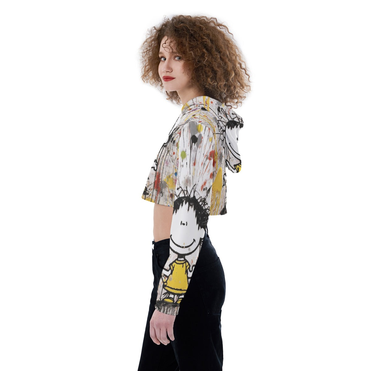 All-Over Print Women's Crop Top Hoodie