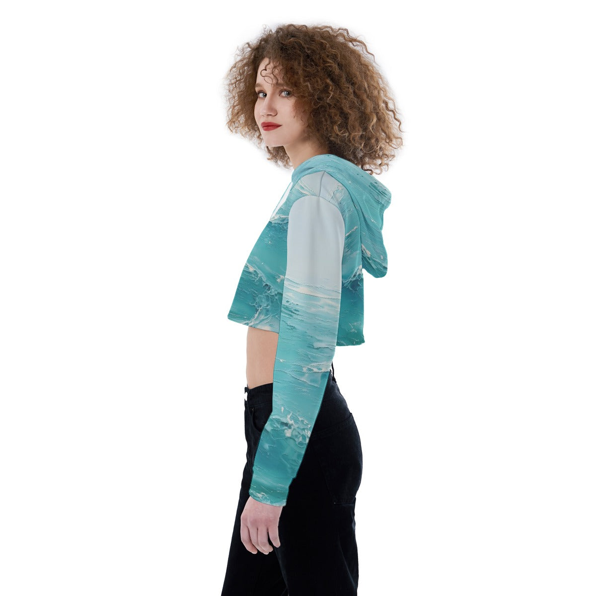 All-Over Print Women's Crop Top Hoodie