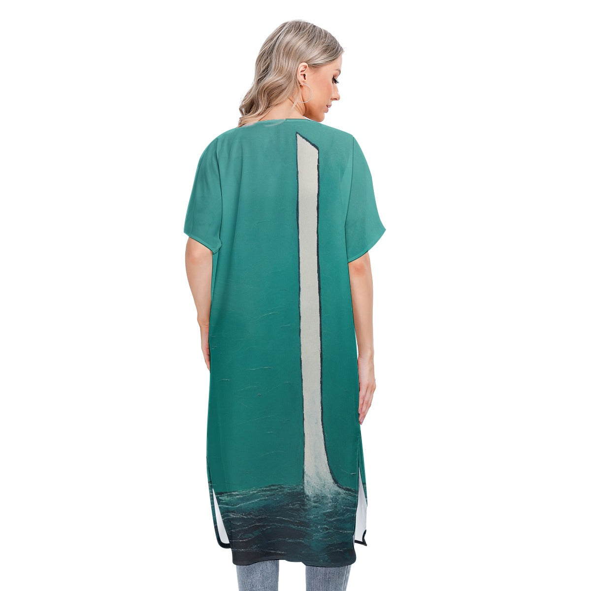 All-Over Print Women's Short Sleeve Cardigan