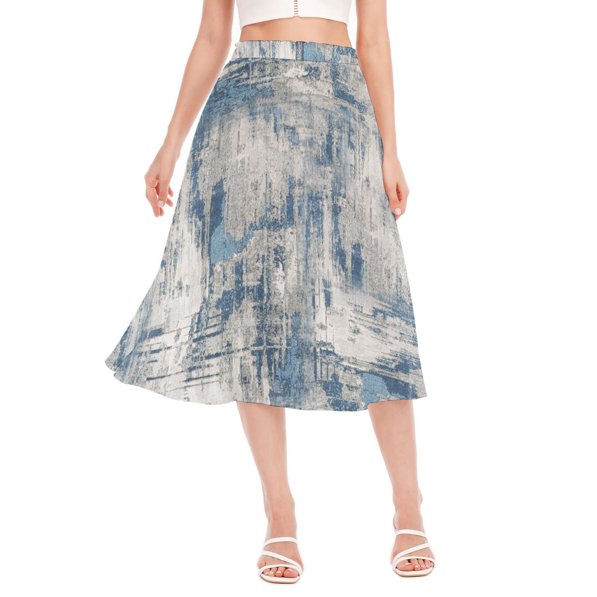 All-Over Print Women's Long Section Chiffon Skirt