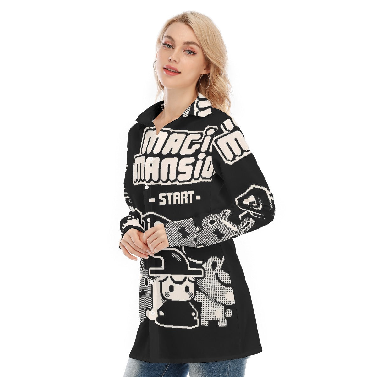 All-Over Print Women's Long Shirt