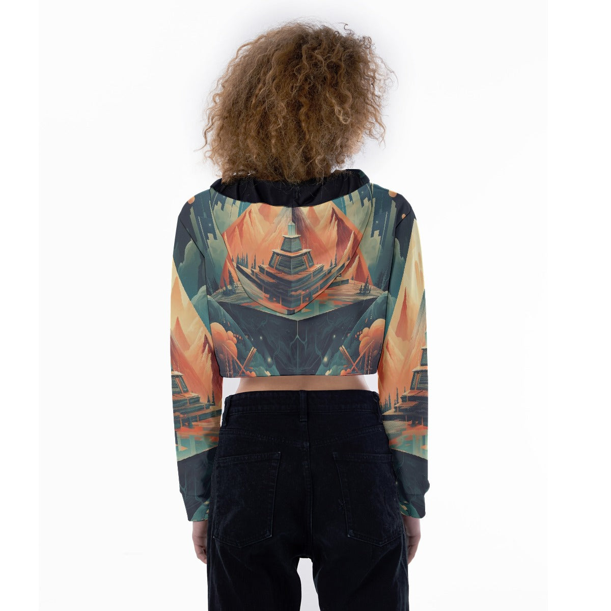 All-Over Print Women's Crop Top Hoodie