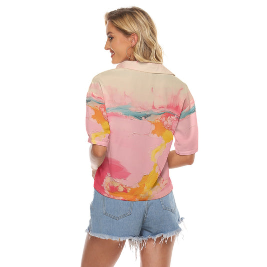 All-Over Print Women's V-neck Shirts