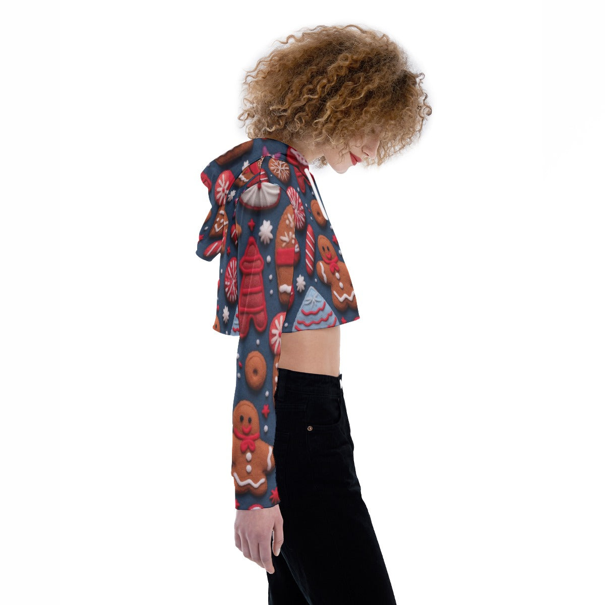All-Over Print Women's Crop Top Hoodie