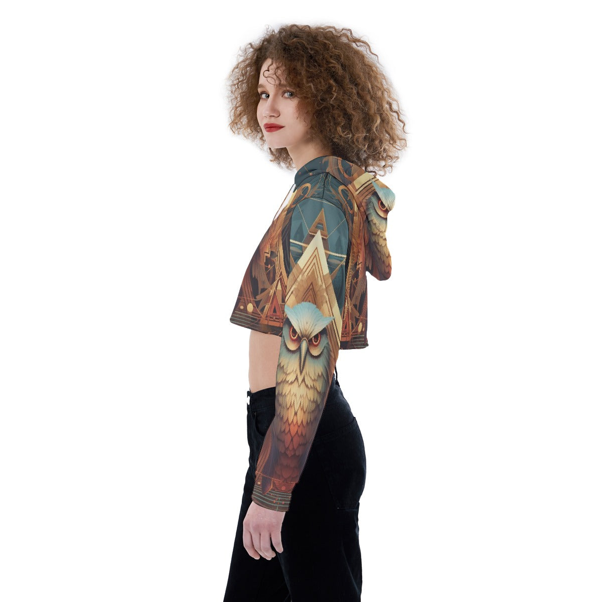 All-Over Print Women's Crop Top Hoodie