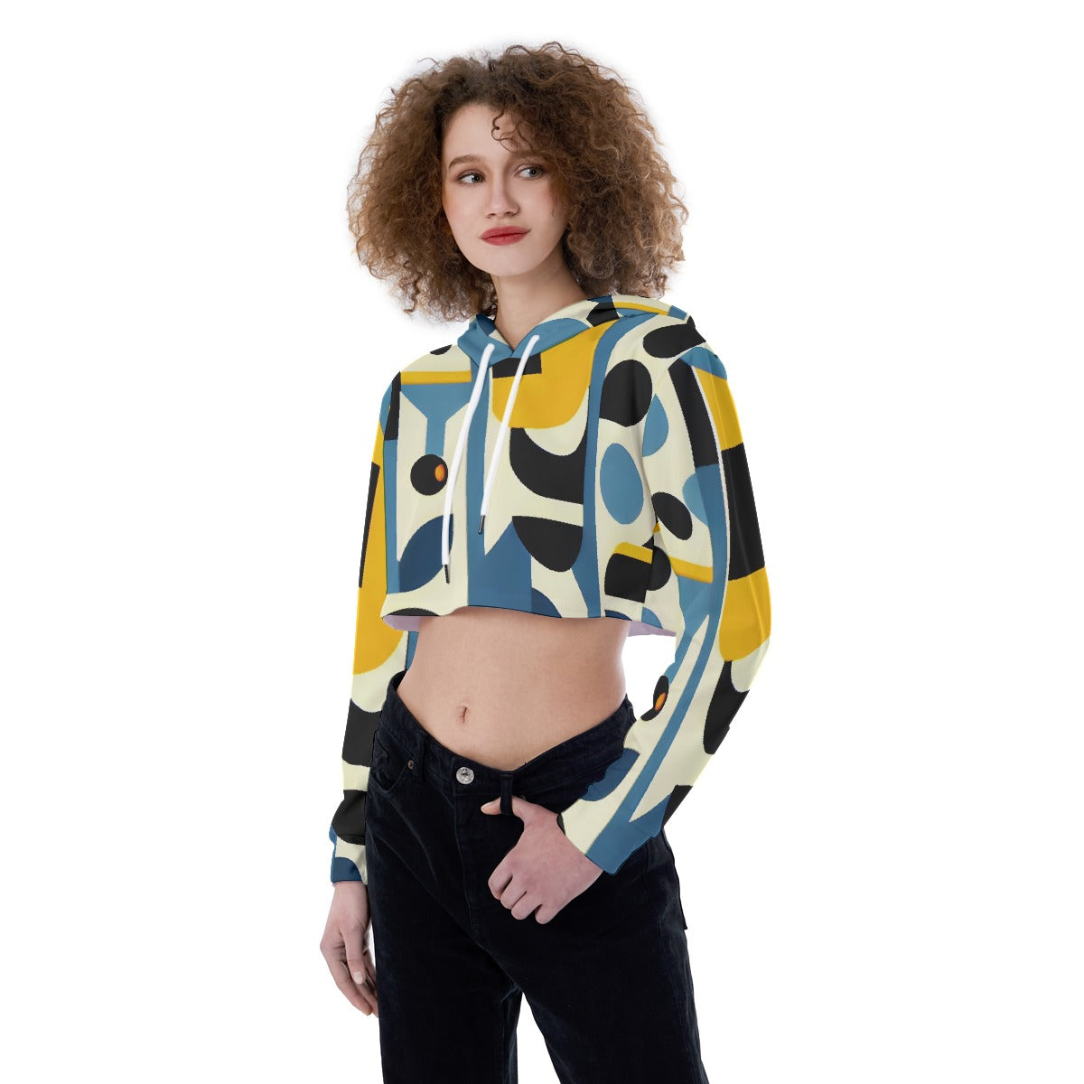 All-Over Print Women's Crop Top Hoodie