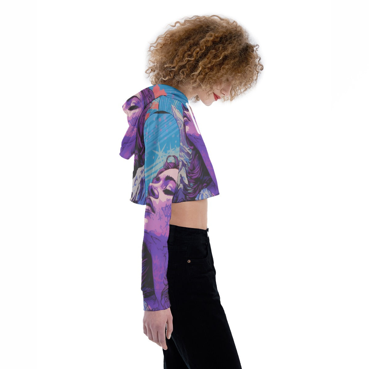 All-Over Print Women's Crop Top Hoodie