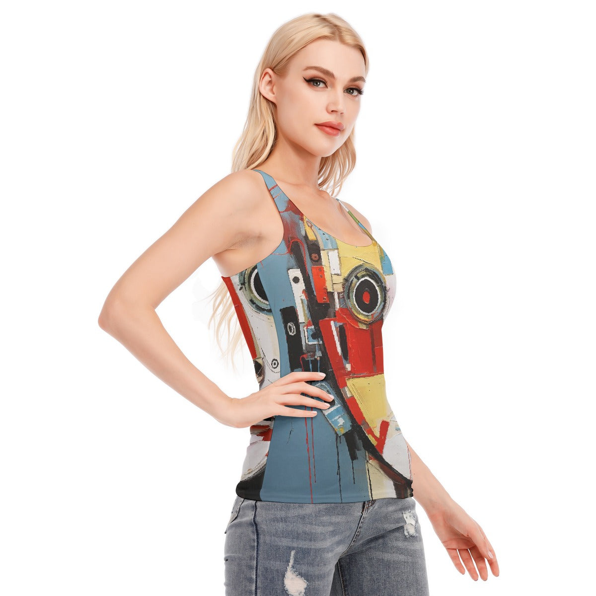 All-Over Print Women's Racer Vest | 190GSM Cotton