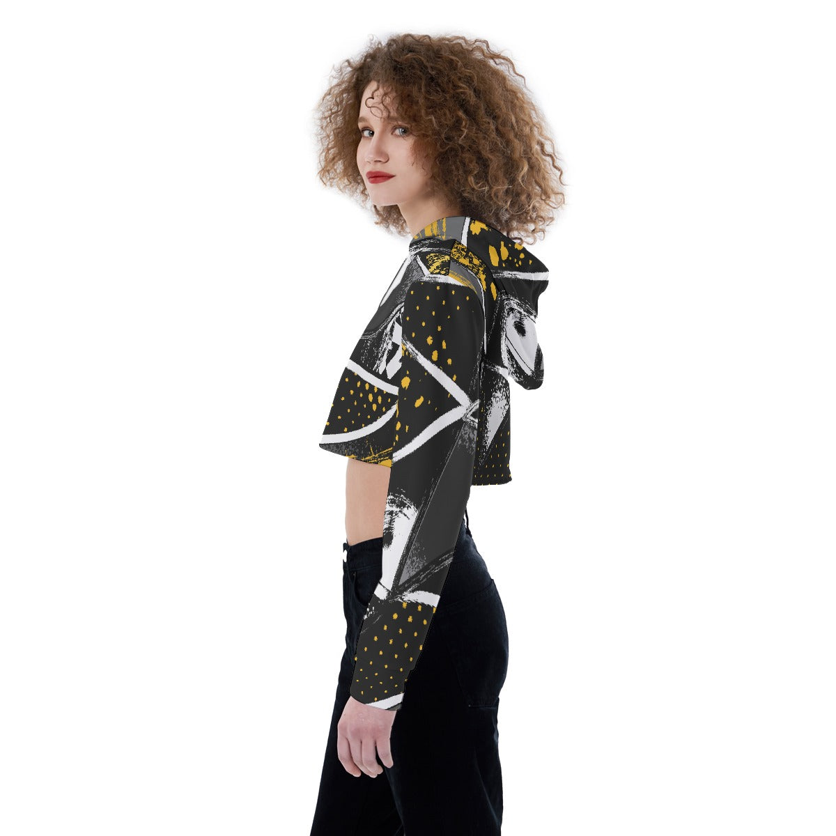 All-Over Print Women's Crop Top Hoodie
