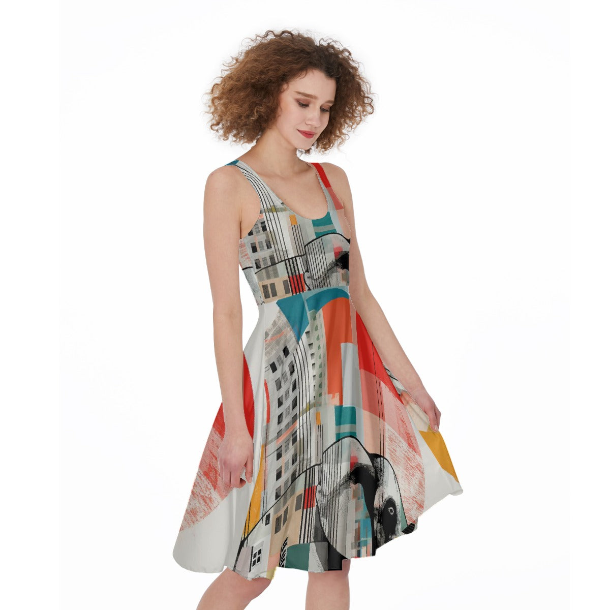 All-Over Print Women's Sleeveless Dress