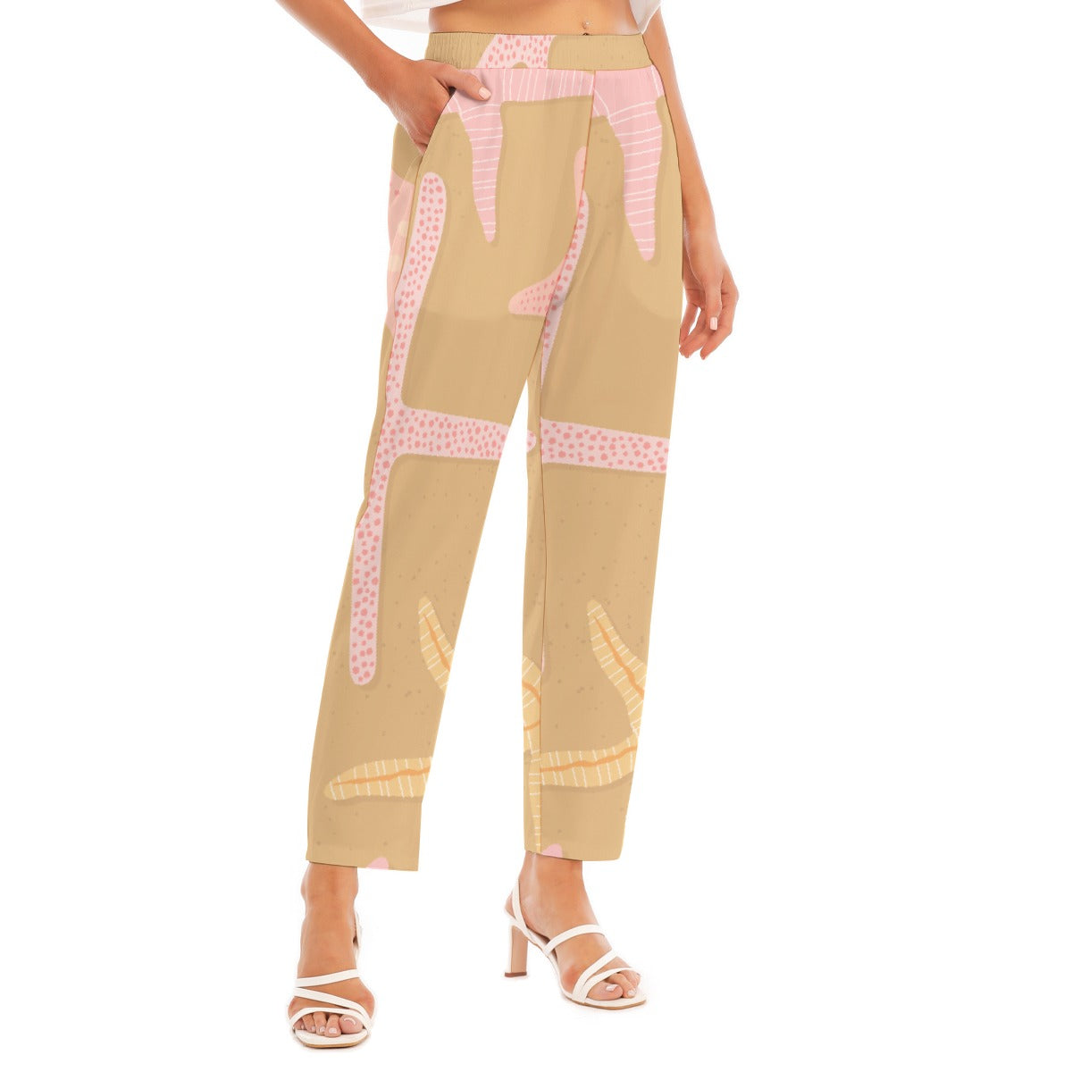 All-Over Print Women's Loose Straight-leg Pants