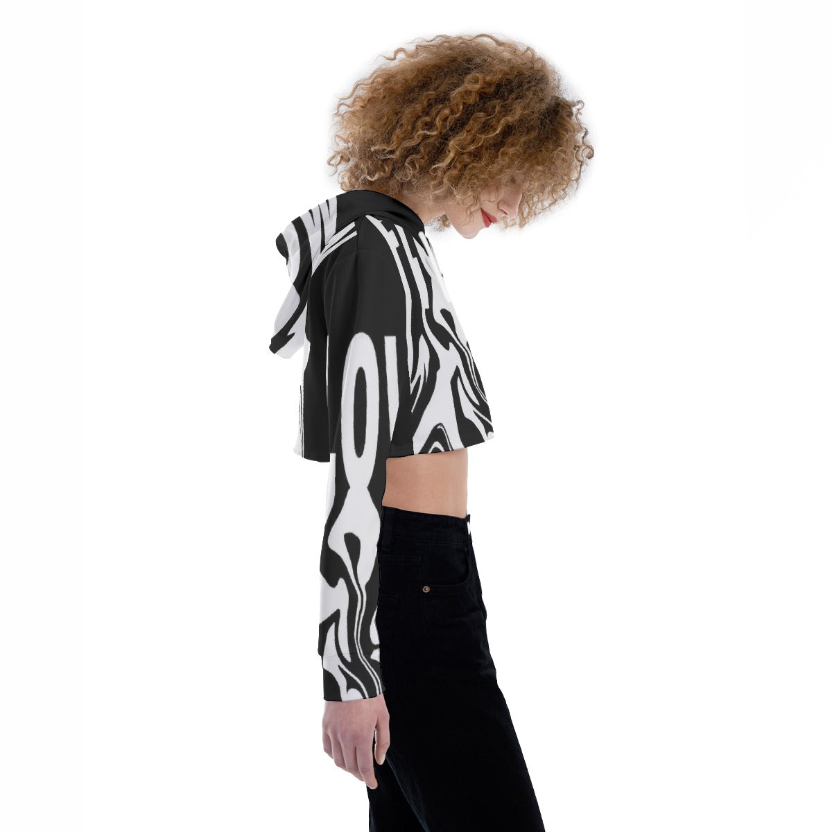 All-Over Print Women's Crop Top Hoodie