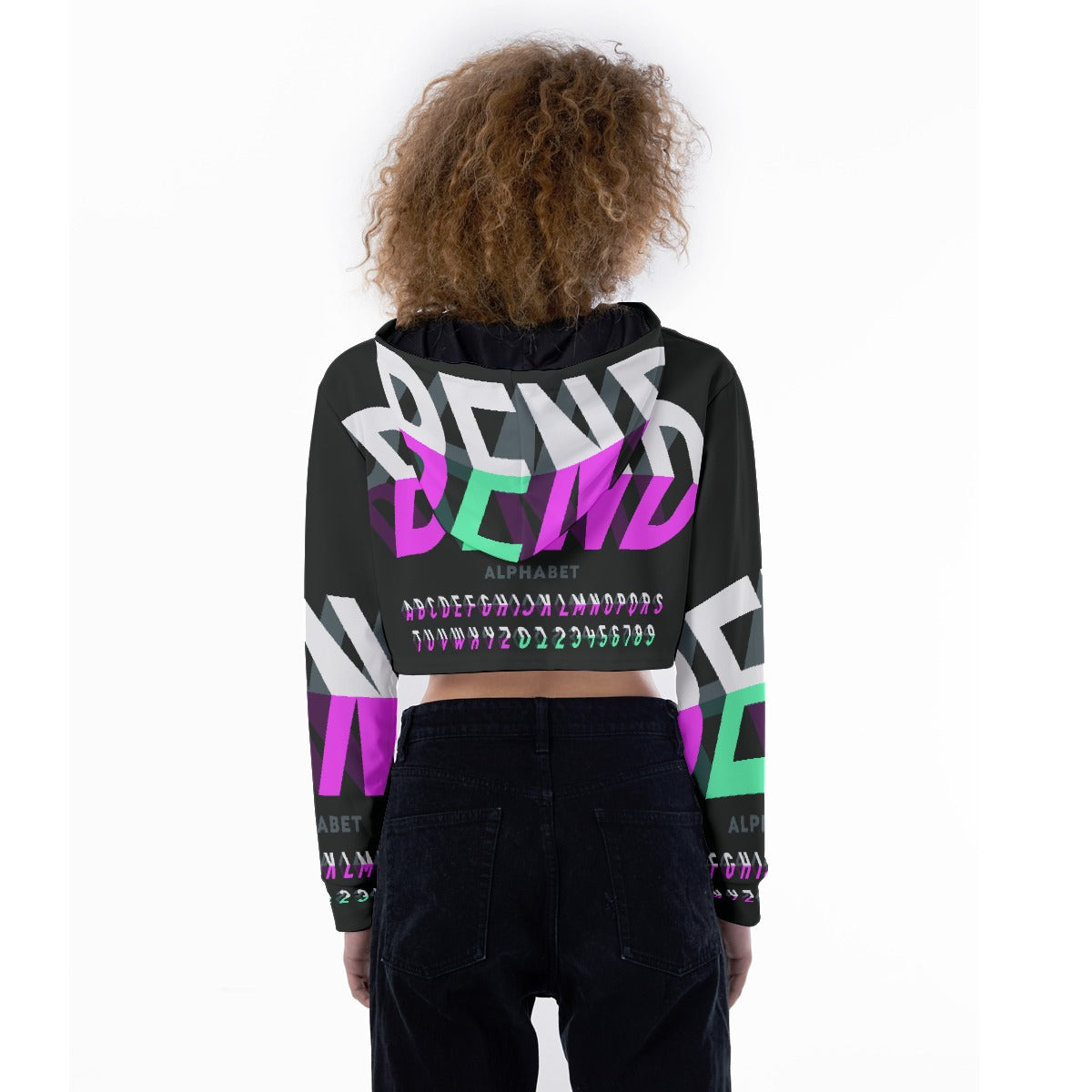 All-Over Print Women's Crop Top Hoodie