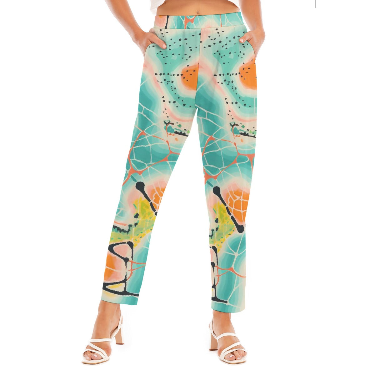 All-Over Print Women's Loose Straight-leg Pants