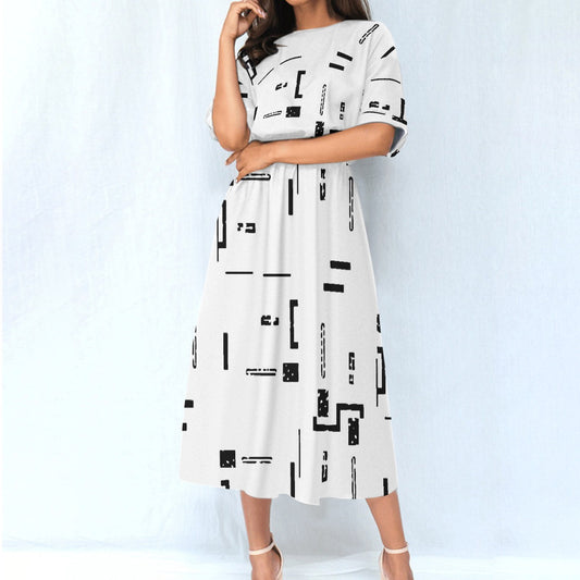All-Over Print Women's Elastic Waist Dress