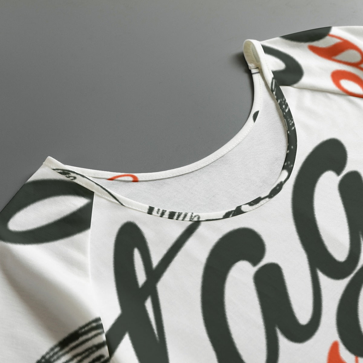 All-Over Print Women's Round Neck T-shirt With Raglan Sleeve