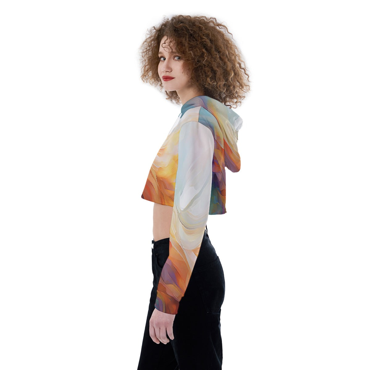 All-Over Print Women's Crop Top Hoodie