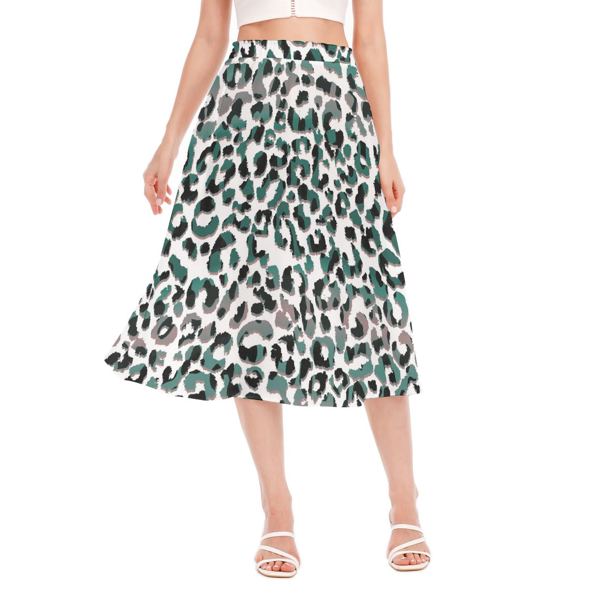 All-Over Print Women's Long Section Chiffon Skirt