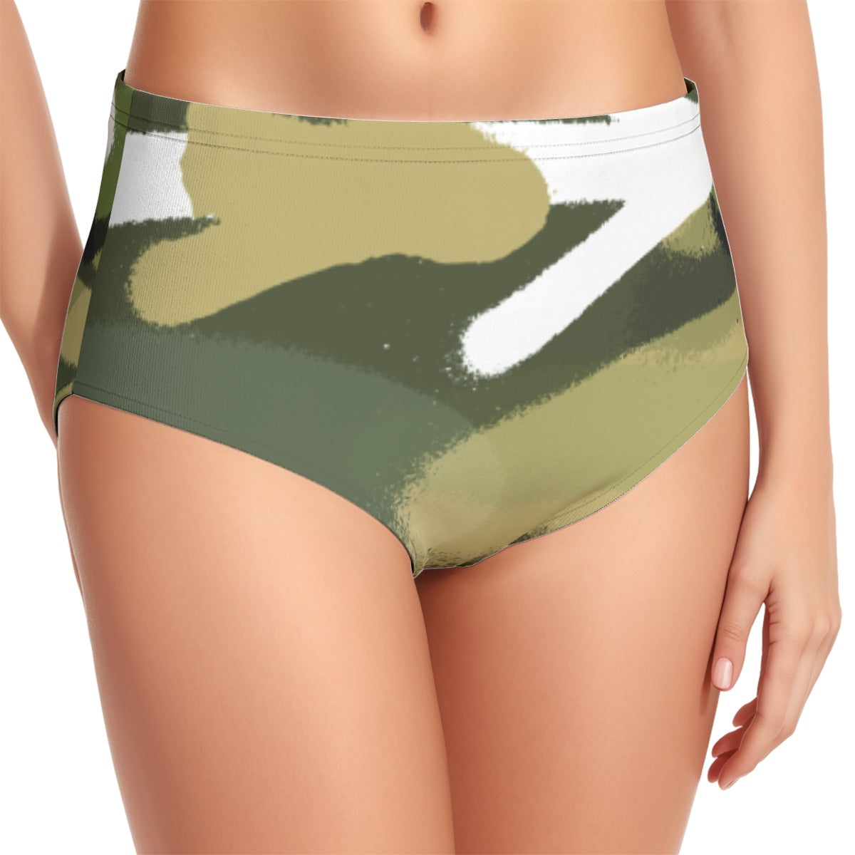 All-Over Print Women's Swimsuit Set With Halter