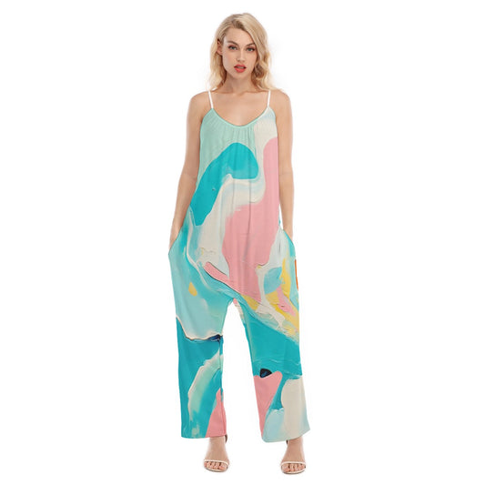 All-Over Print Women's Loose Cami Jumpsuit