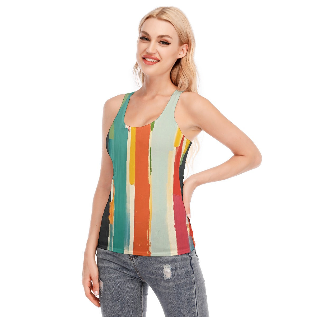 All-Over Print Women's Racer Vest | 190GSM Cotton