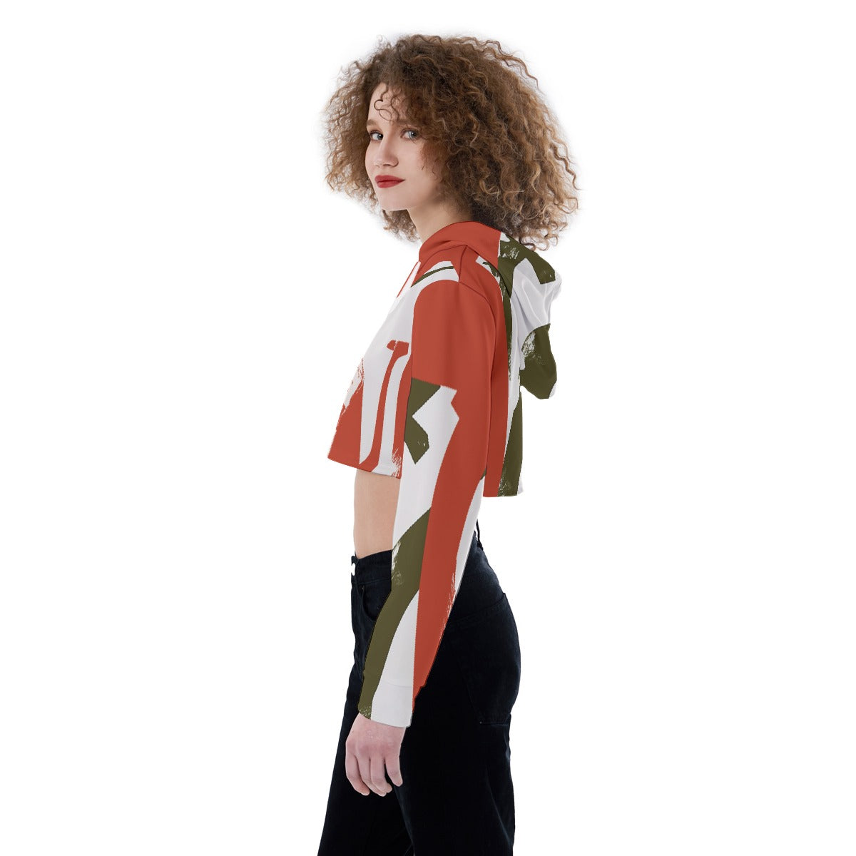 All-Over Print Women's Crop Top Hoodie